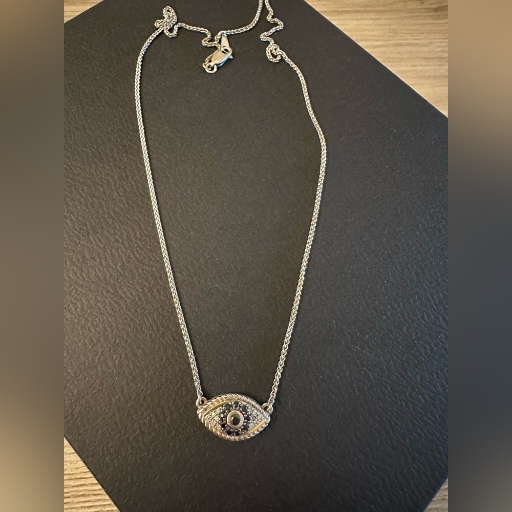 EFFY Evil Eye Necklace Diamond and Sapphire - Picture 5 of 8